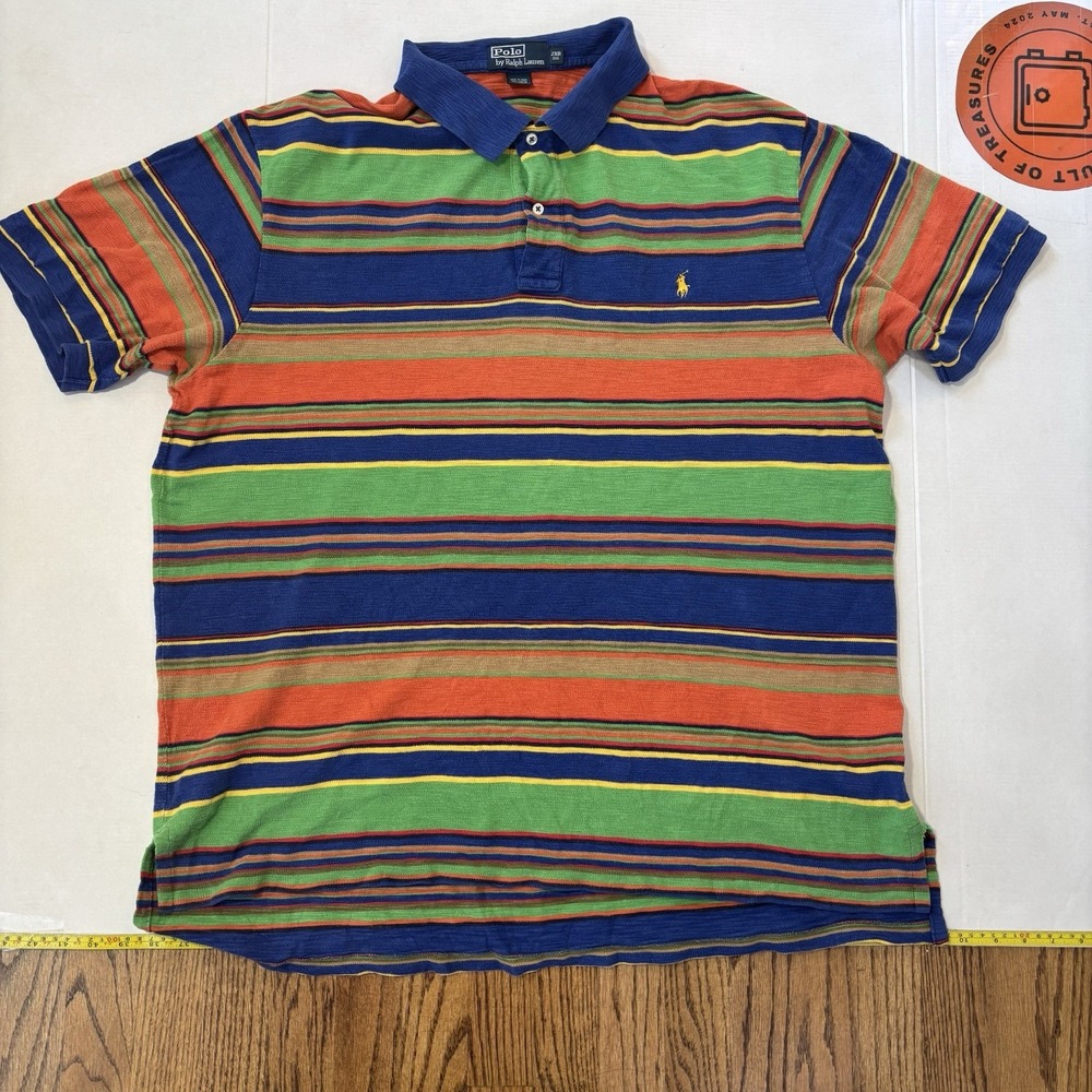 Polo Ralph Lauren Men's Big‎ 2xl Stripped Polo Y2K